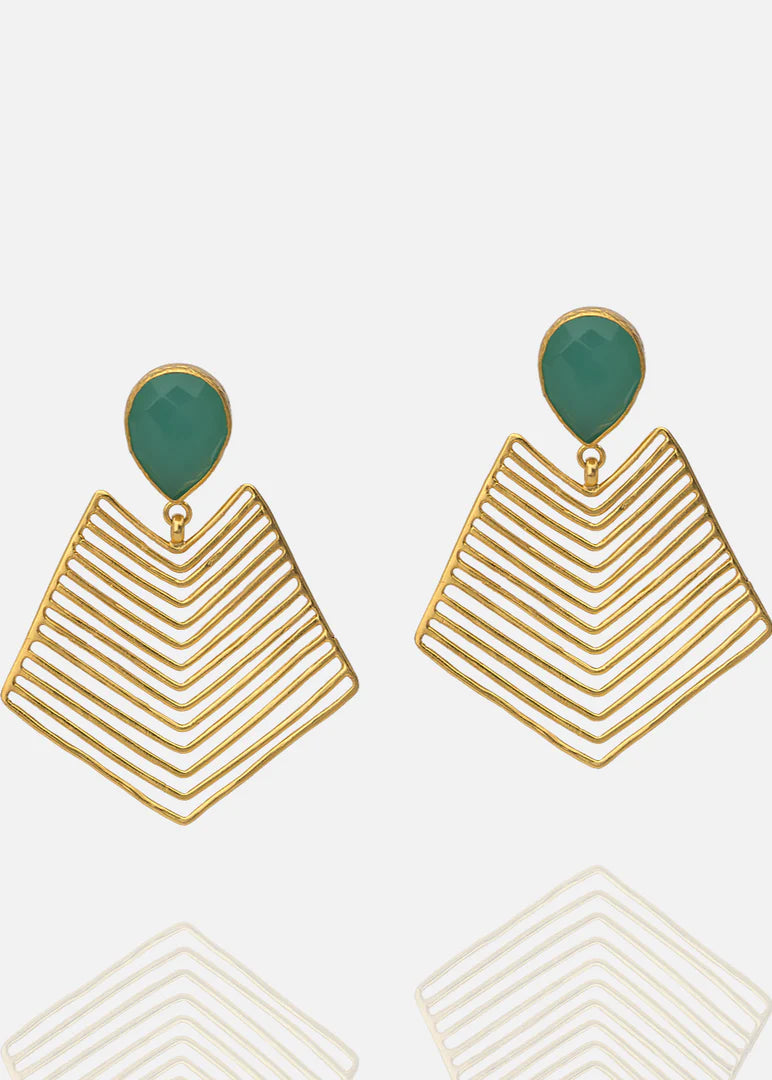 Super Earrings with Emerald