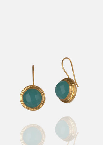 Circular stone earrings