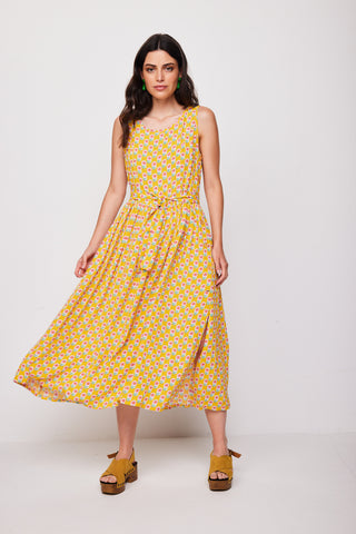 Yellow Star Long Dress