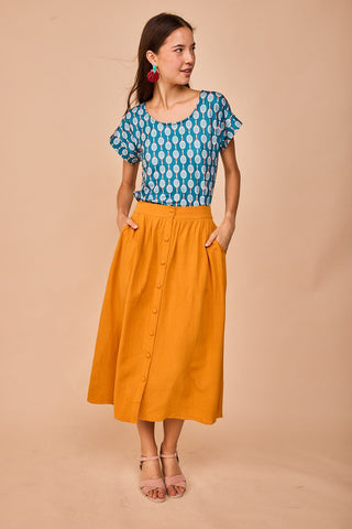 Falda Castro Mostaza