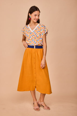 Falda Castro Mostaza