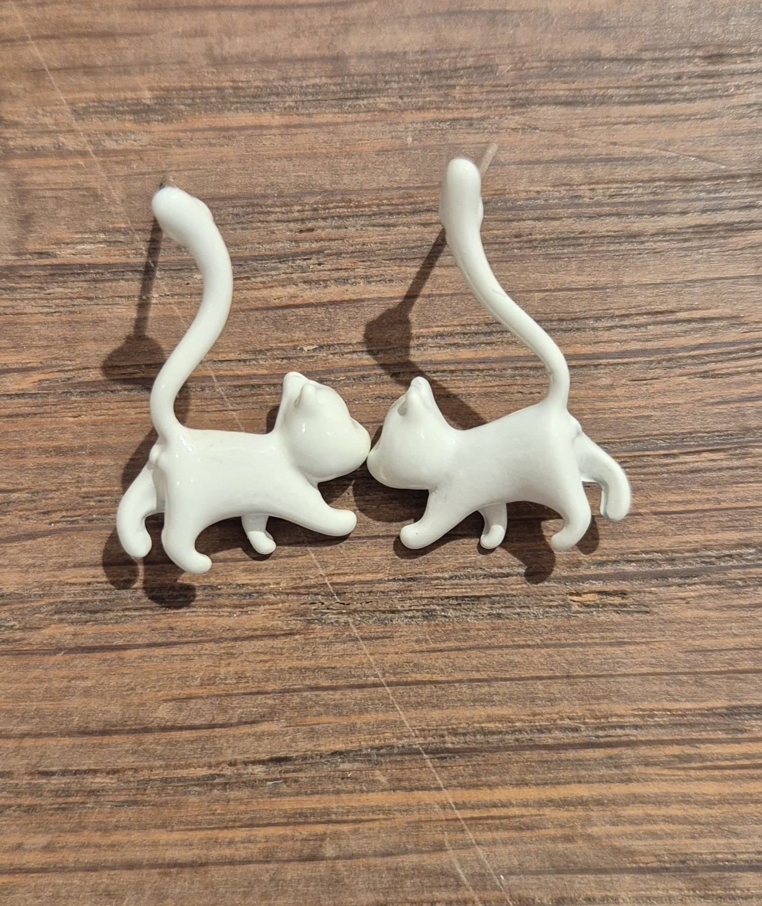 Pendientes porcelana Gato