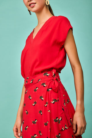 Falda Colindres Roja