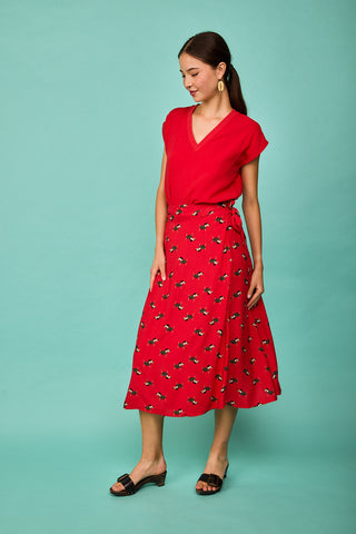 Falda Colindres Roja