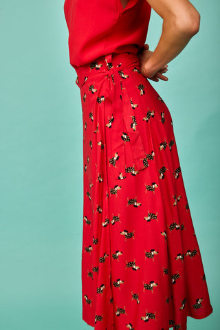 Falda Colindres Roja