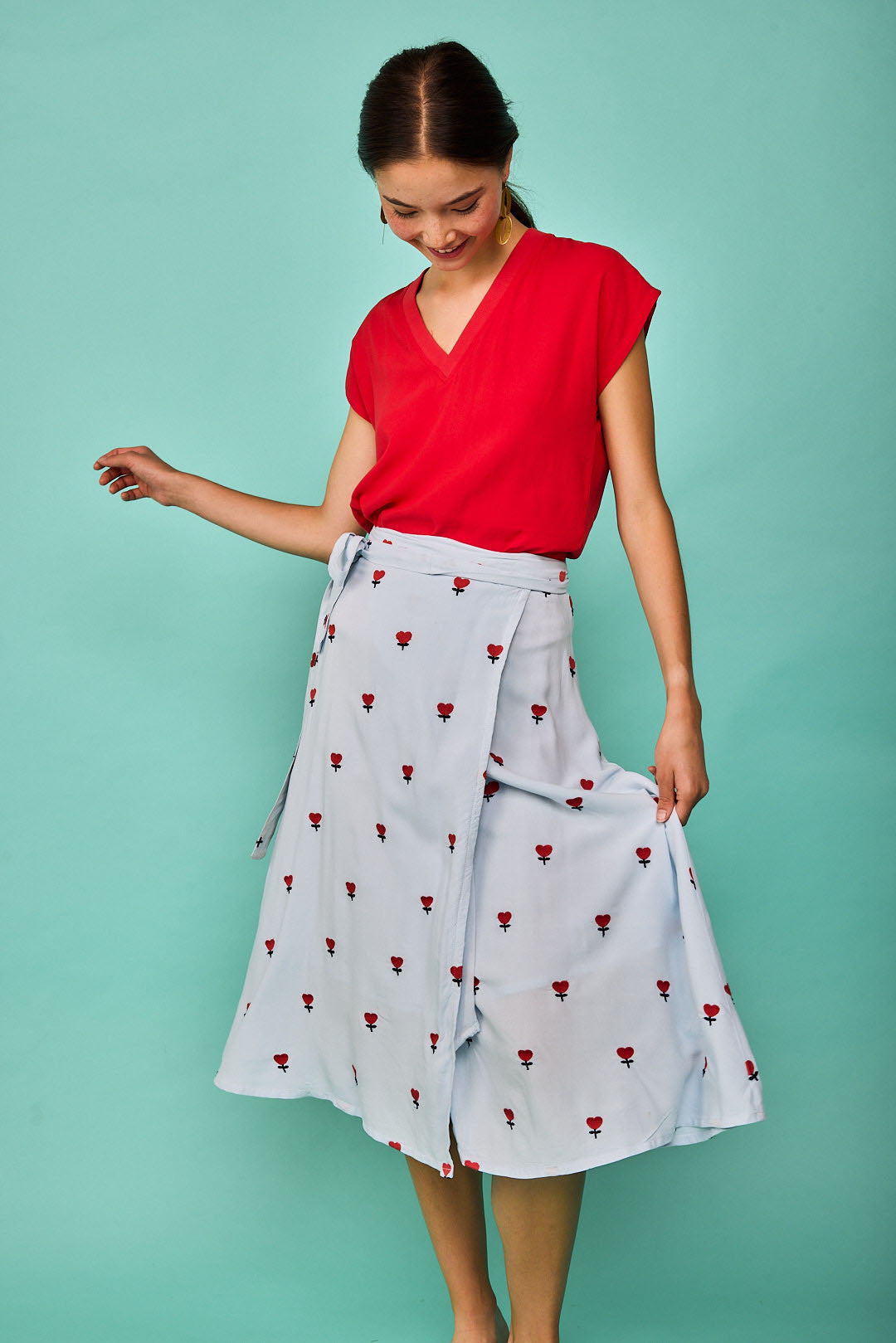 Colindres Rock mit besticktem Herz