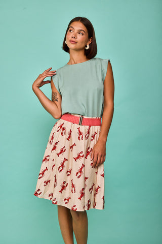 Falda Merón Roja