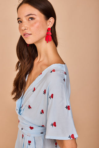 Hendaye Monkey Embroidered Heart