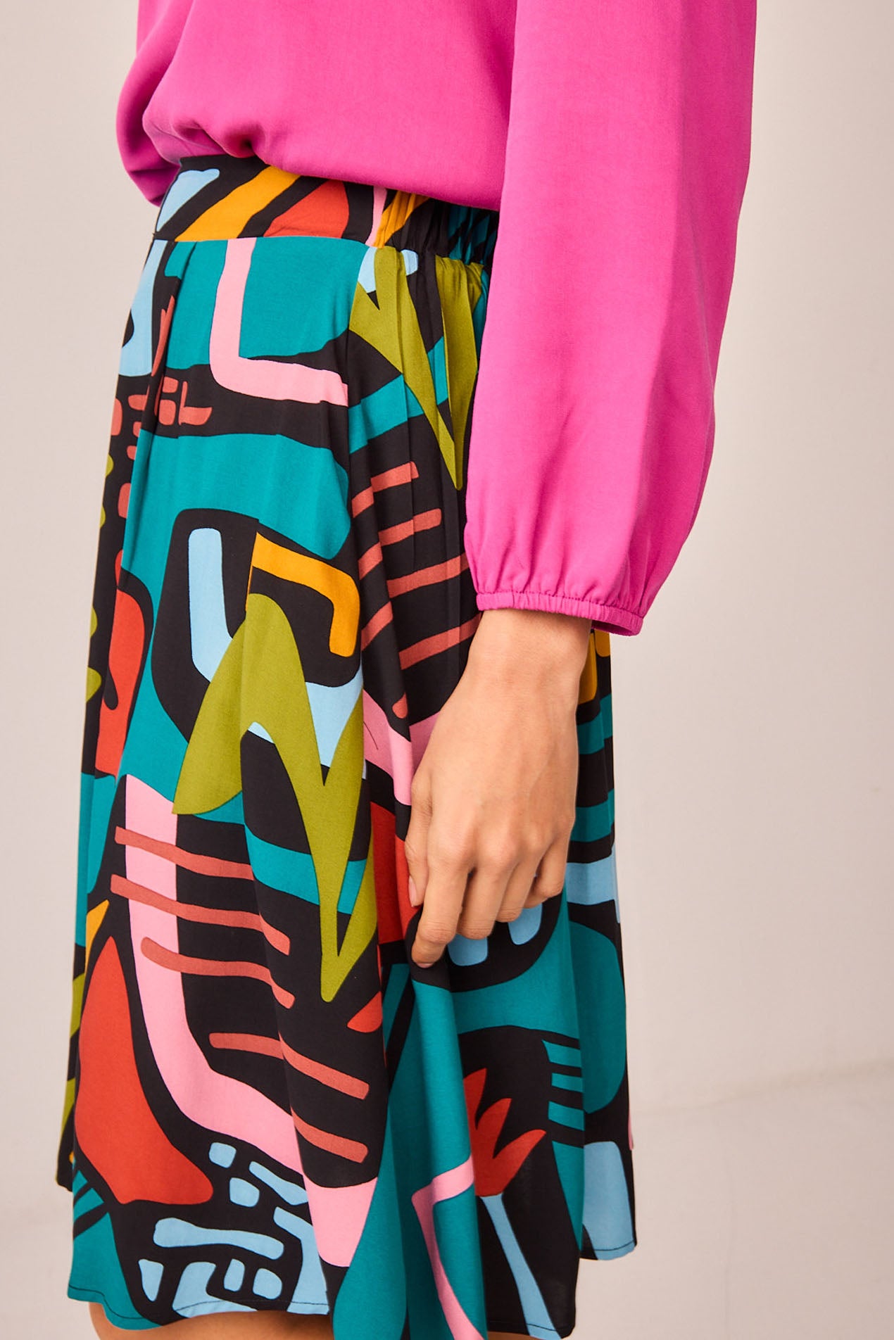 Falda Cima Multicolor