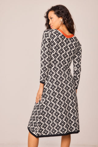 Vestido Largo Musgo Flor
