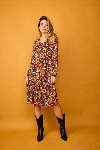 Vestido Corto Soto Girasol