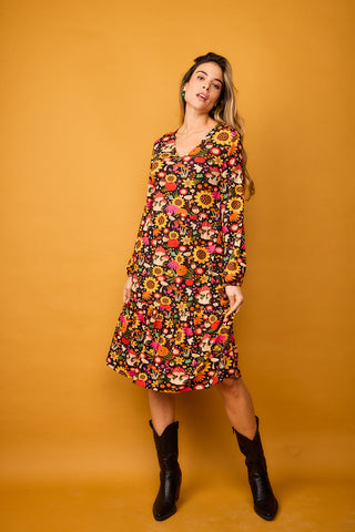Vestido Corto Soto Girasol