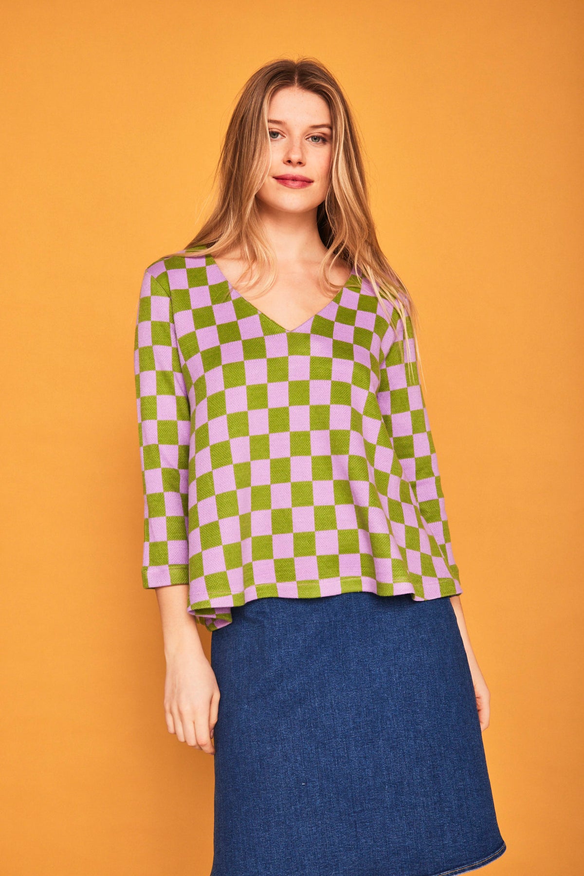 GREEN PARROT KNIT TOP