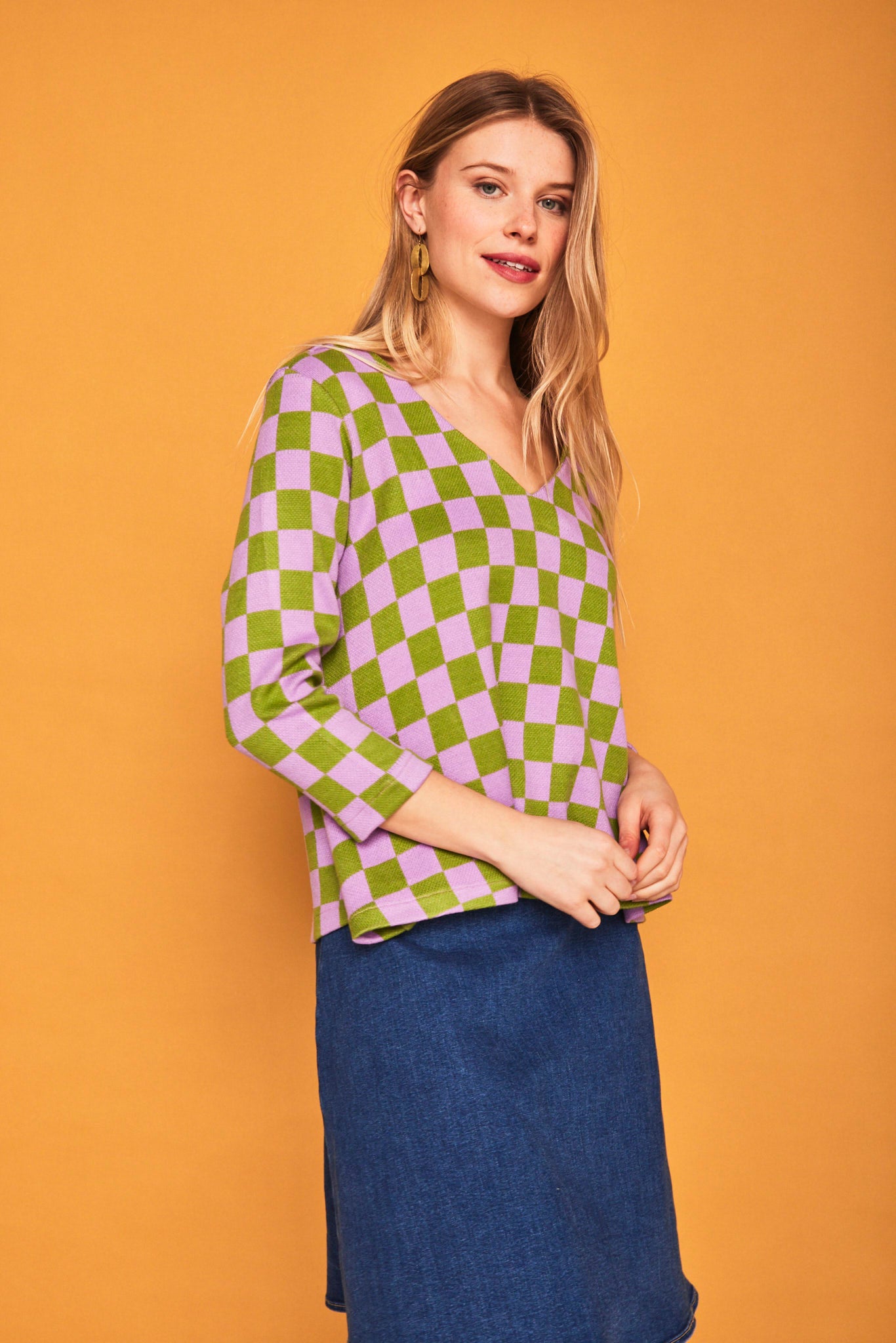 GREEN PARROT KNIT TOP