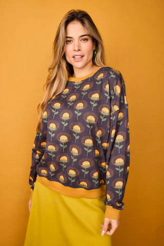 Yellow Flower Fruit Sweatshirt