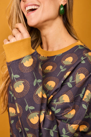 Yellow Flower Fruit Sweatshirt