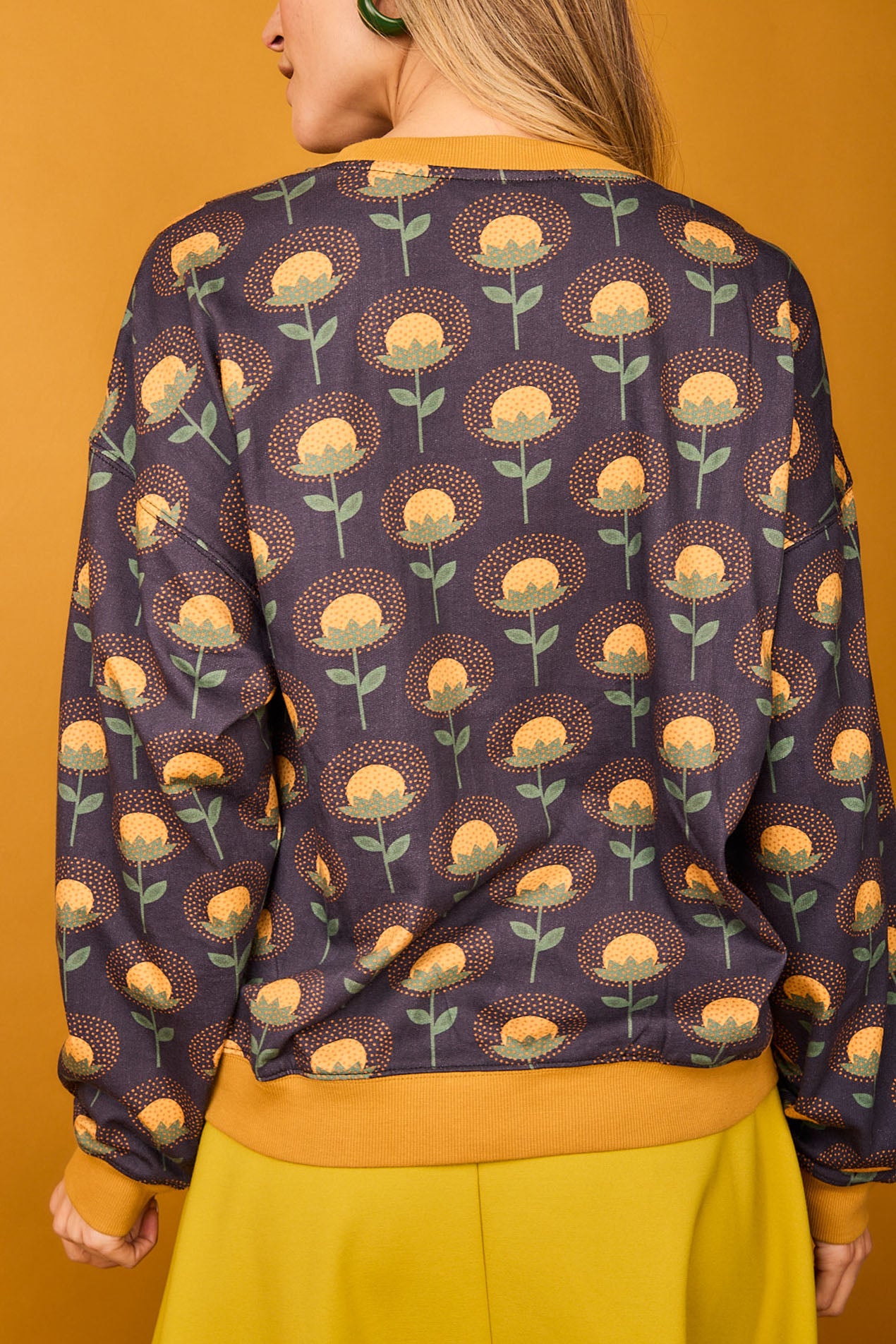 Yellow Flower Fruit Sweatshirt