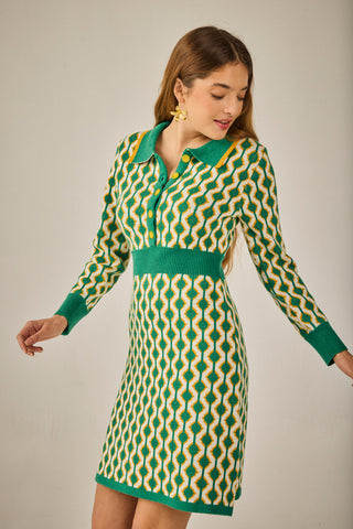 Vestido Corto Nantes Geometrico