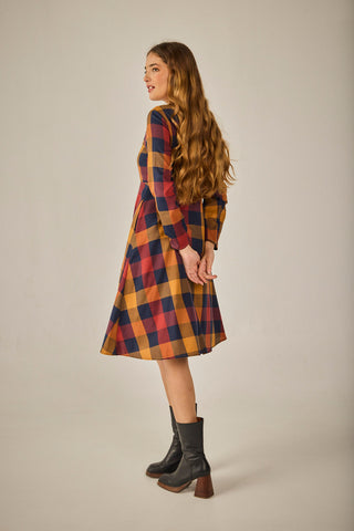 Mustard Plaid Witch Dress
