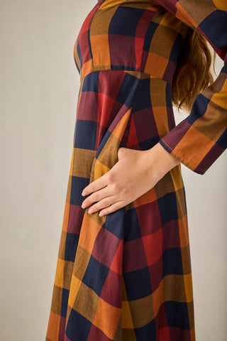 Mustard Plaid Witch Dress