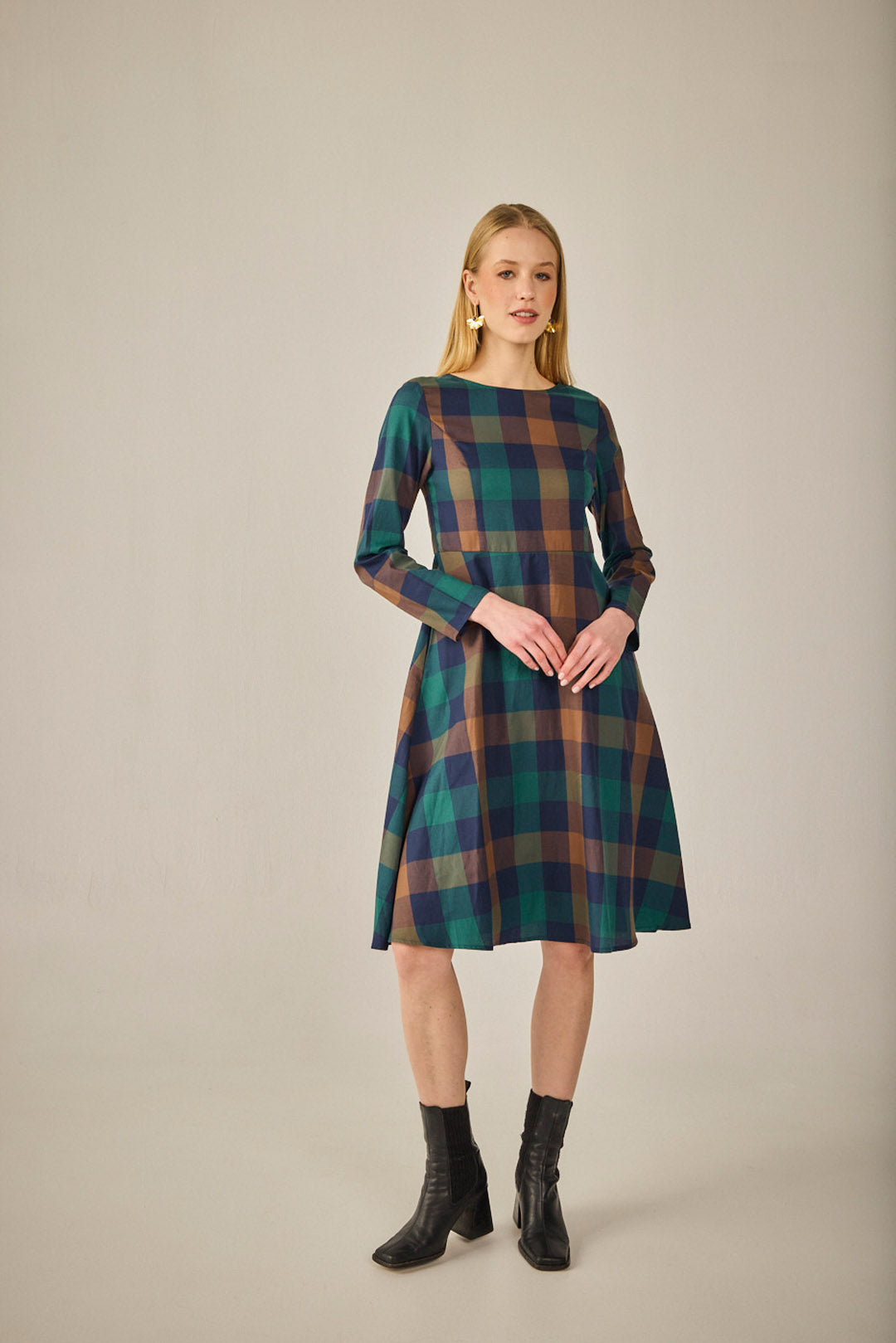 Blue Plaid Witches Dress