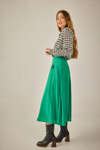 Paris green skirt