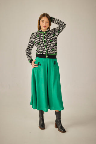 Paris green skirt