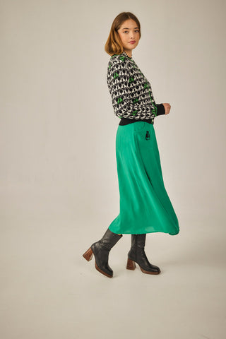 Paris green skirt