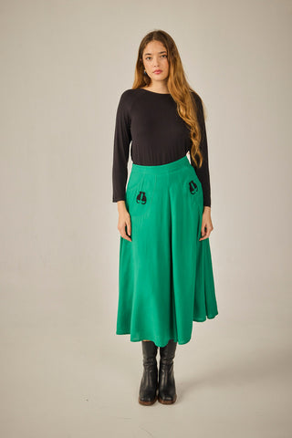 Paris green skirt