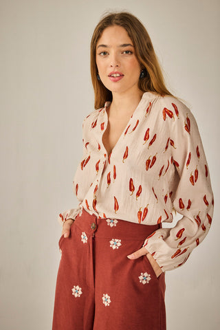 Navy tile pants