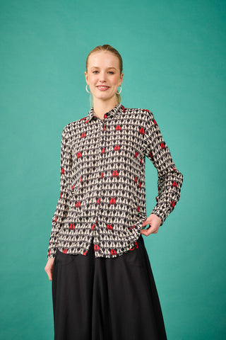 Camisa Atenas Gato rojo