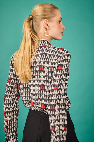 Camisa Atenas Gato rojo