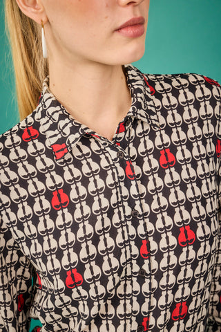Camisa Atenas Gato rojo