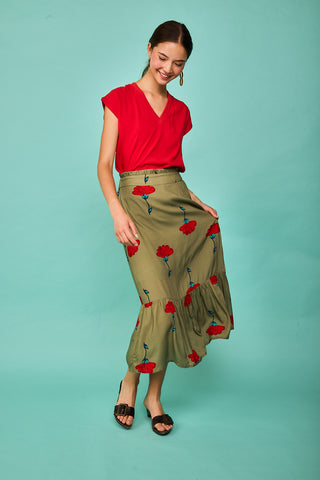 Comillas Green Skirt