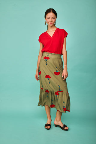 Comillas Green Skirt