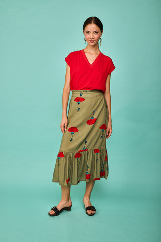 Comillas Green Skirt