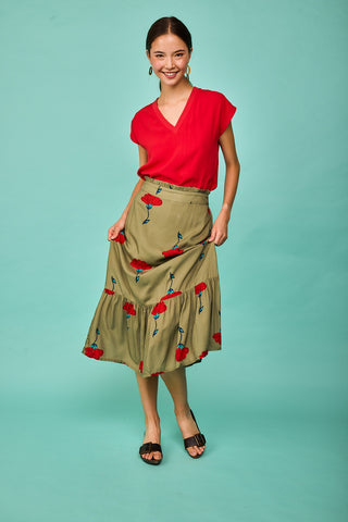 Comillas Green Skirt