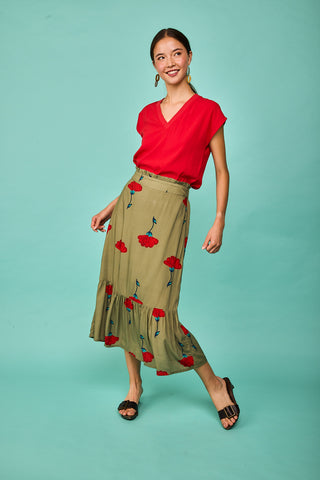 Comillas Green Skirt