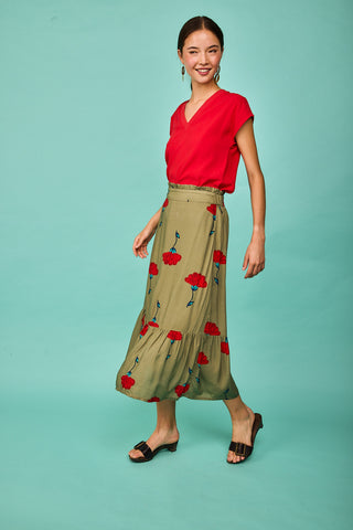 Comillas Green Skirt