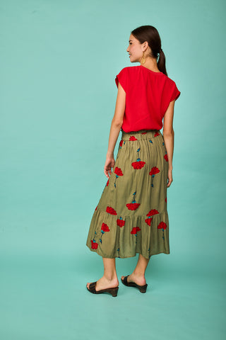 Comillas Green Skirt