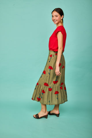 Comillas Green Skirt