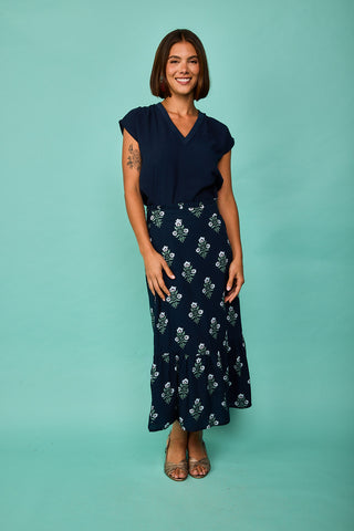 Comillas Navy Skirt