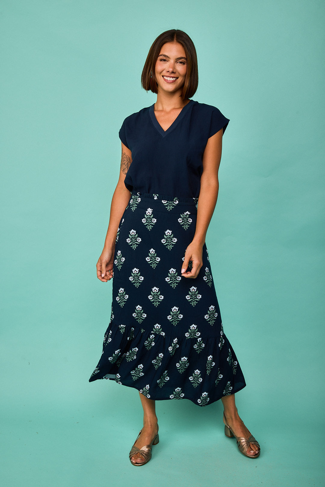 Comillas Navy Skirt