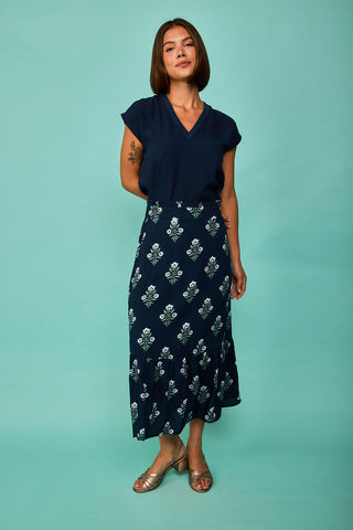 Comillas Navy Skirt