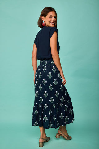 Comillas Navy Skirt