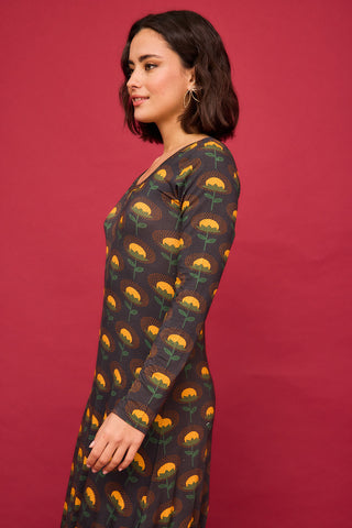 Vestido Largo Pino Flor Amarillo