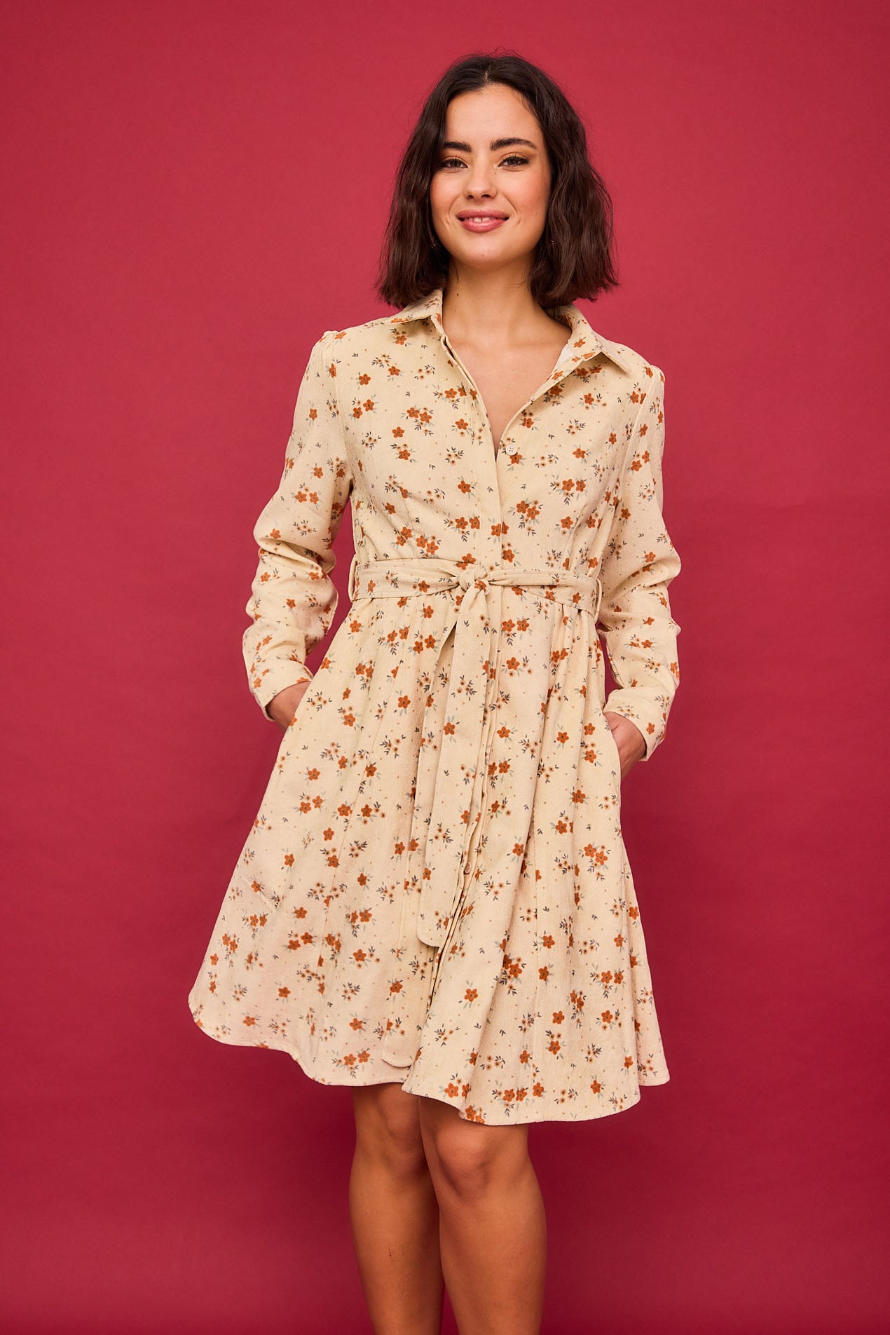 Vestido Corto Lago Beige