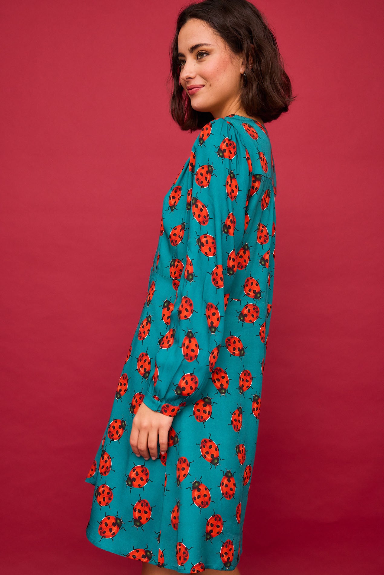 Vestido Corto Eucalipto Mariquita