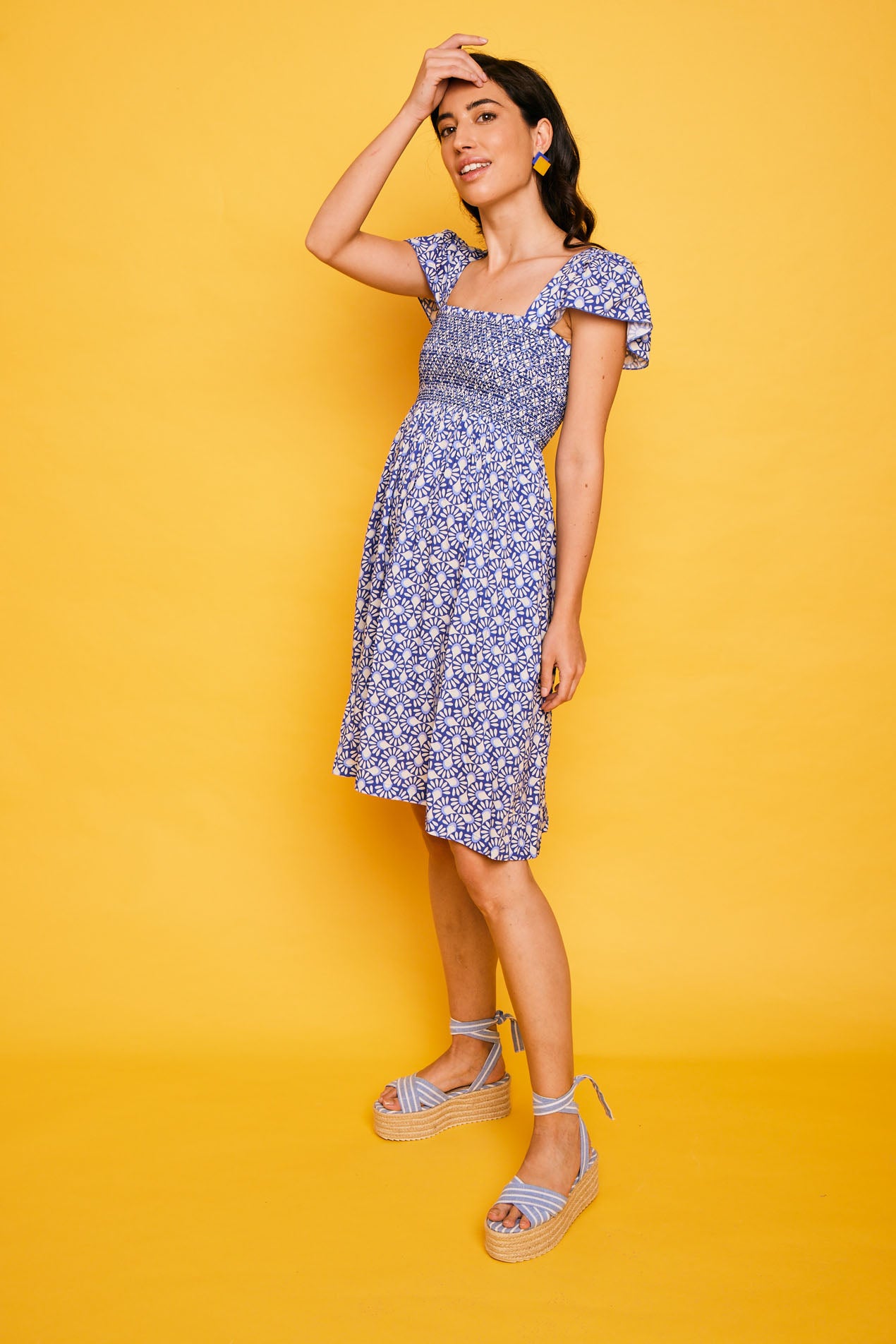 Kurzes Estepona-Blaues Kleid