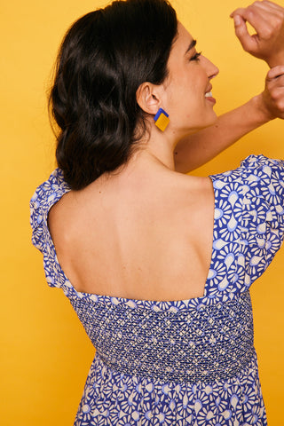 Kurzes Estepona-Blaues Kleid